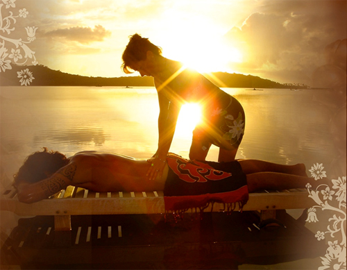 Démonstration Esthétique : Le massage tahitien